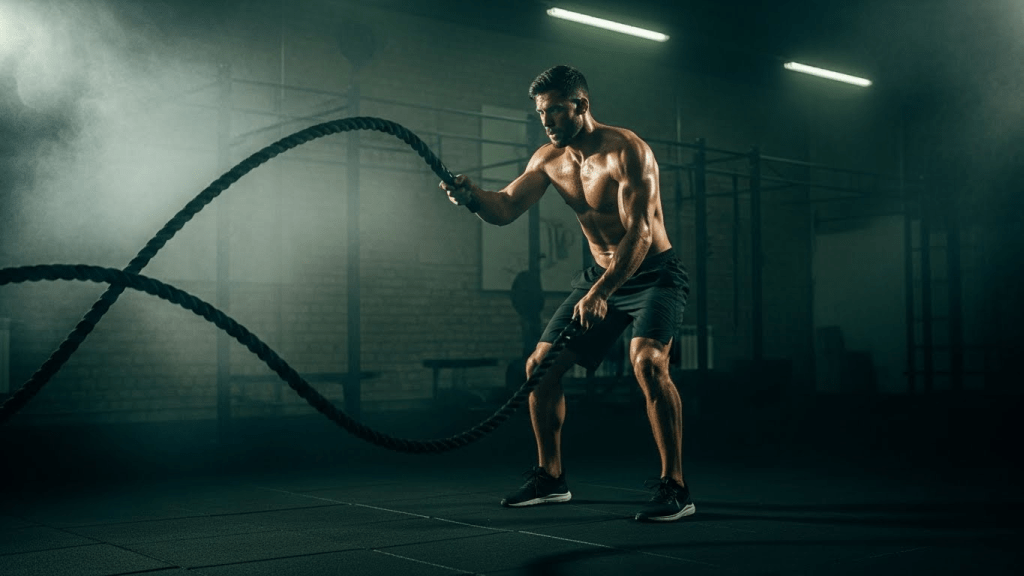 gym battle ropes